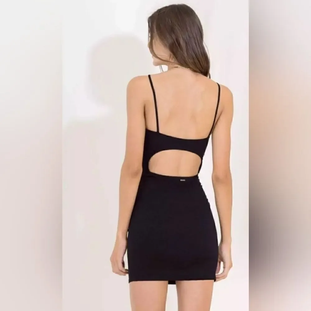 Maaji Black Cut Out Bodycon Mini Dress MEDIUM Kristin Coconutgirl Beach Club